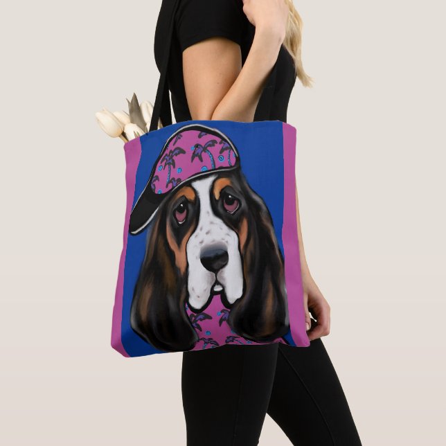 Basset Hound Tygkasse (Närbild)