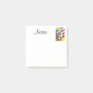 BASSET HOUND UNCLE SAM, HUND 3M Post it® Notes Post-it Block