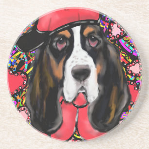 Basset Hound Underlägg Sandsten