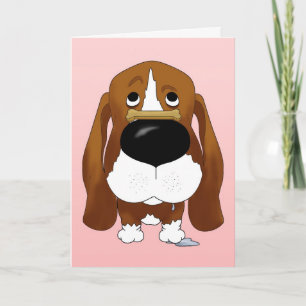 Basset Hound Valentine Day Card Helgkort