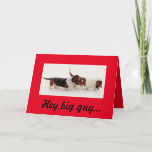 Basset Hound Valentines dagskort Helgkort