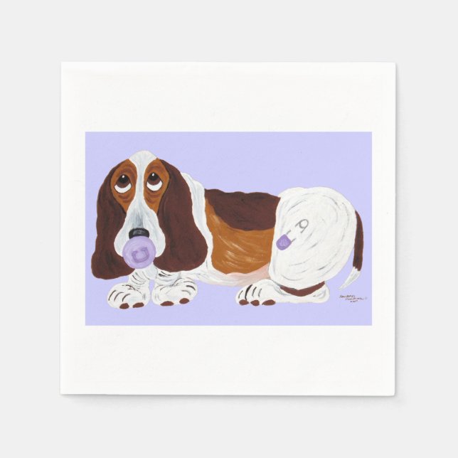 Basset Hound-valp  Pappersservett (Framsidan)