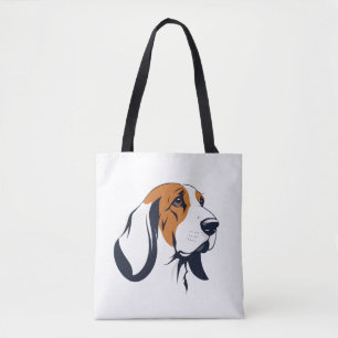 Basset Hound Vector Art Animal Modern Urban City Tygkasse