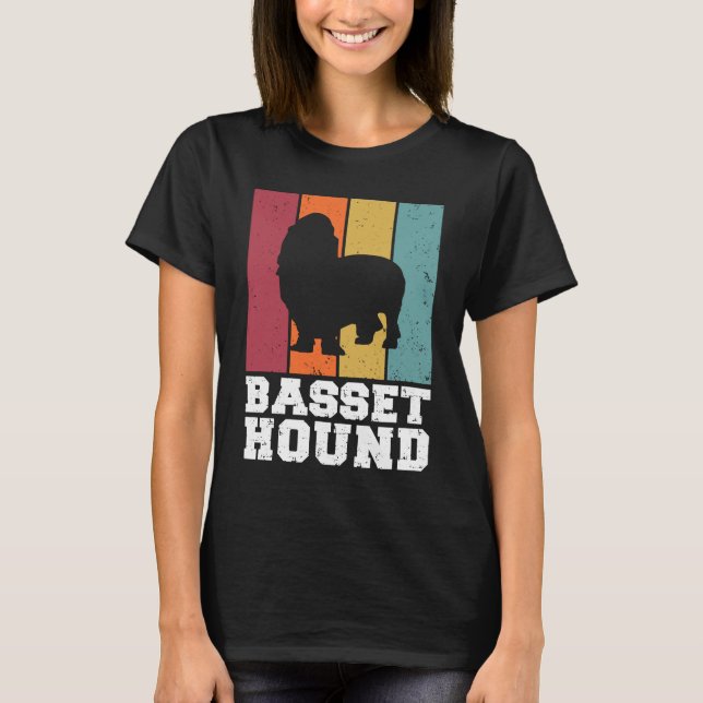 Basset Hound Vintage 1 T Shirt (Framsida)