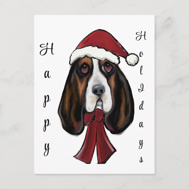 Basset Hound Vykort (Framsida)