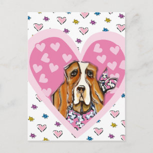 Basset Hound Vykort