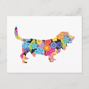 Basset Hound Vykort