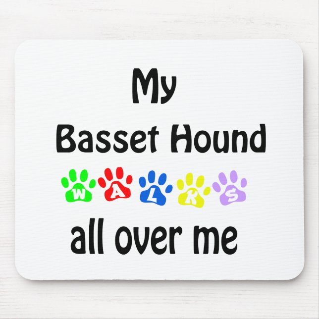 Basset Hound Walks Design Musmatta (Framsidan)