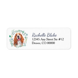 Basset Hound Wandeand Returadress Returadress Etikett