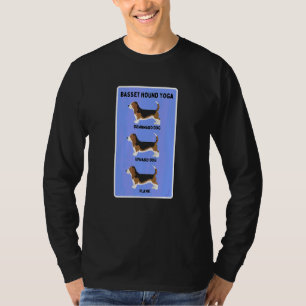 Basset Hound Yoga Roligt Skämt för Husdjursägare P T Shirt