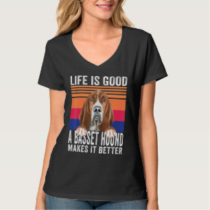 Basset Hounds Gör Ditt Liv Bra Vintage T Shirt