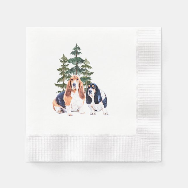 Basset Hounds Pappersservett (Framsidan)