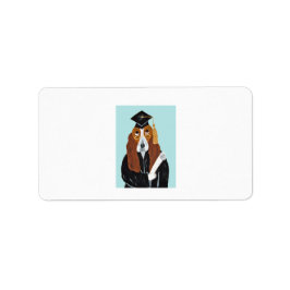 Basset Houndutexaminerad Adressetikett