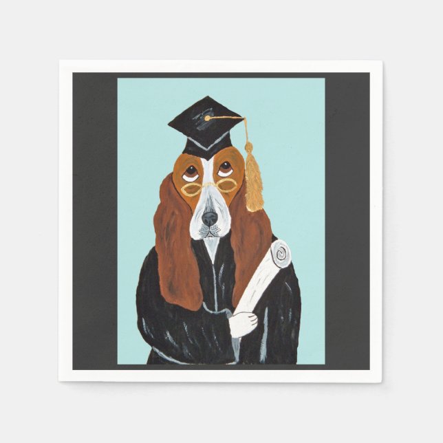 Basset Houndutexaminerad Pappersservett (Framsidan)