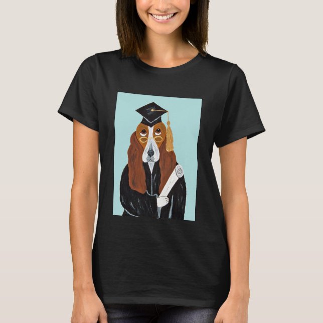 Basset Houndutexaminerad T Shirt (Framsida)