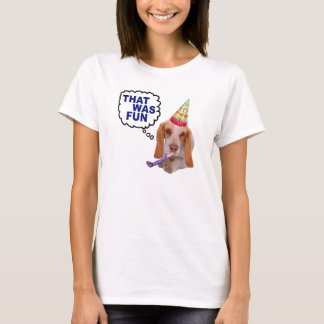 Basset - mindre vit t shirt
