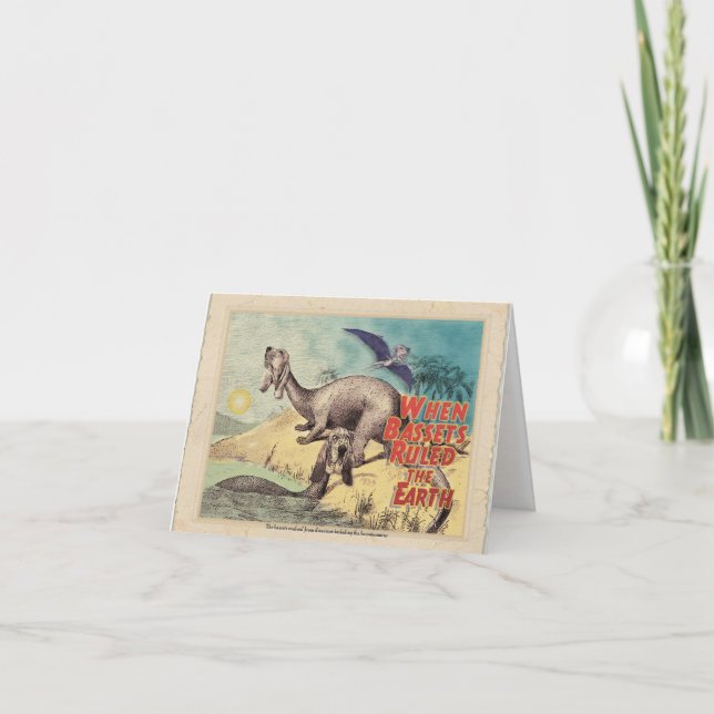 Basset-nolla-saurus: Ursprung av bassets Kort (Framsida)