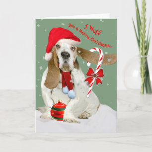 Basset önskar dig God jul Helgkort
