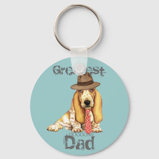 Basset Pappa Nyckelring (Framsida)