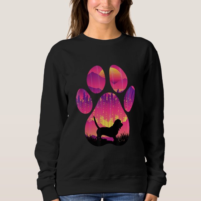 Basset Retriever Paw Mom Dad Dog  Women Men T Shirt (Framsida)