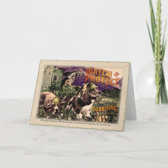 Basset watch hundar kort (Framsida)