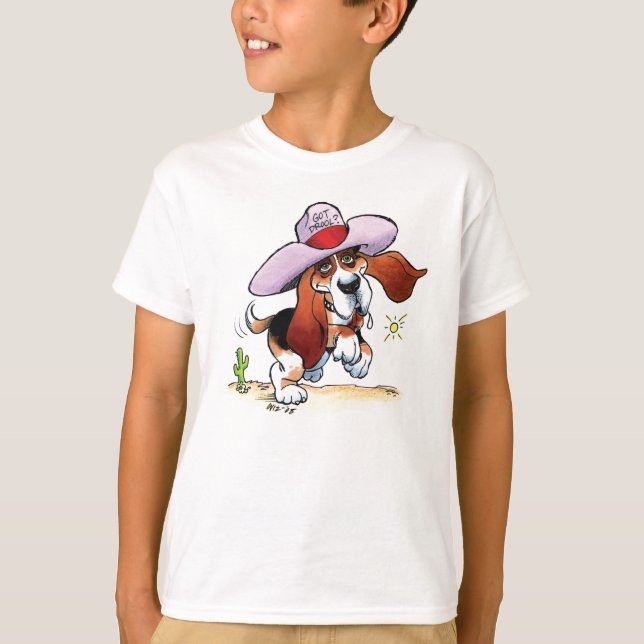 Bassethar dreglar? UngeT-tröja T-shirt (Framsida)