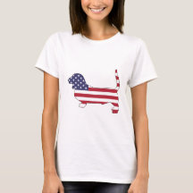 Bassethund "amerikanska flaggan ",