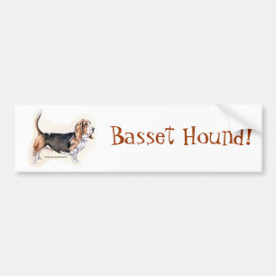 Bassethund! Bildekal