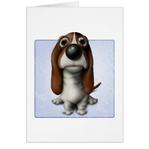 Bassethund Hälsningskort