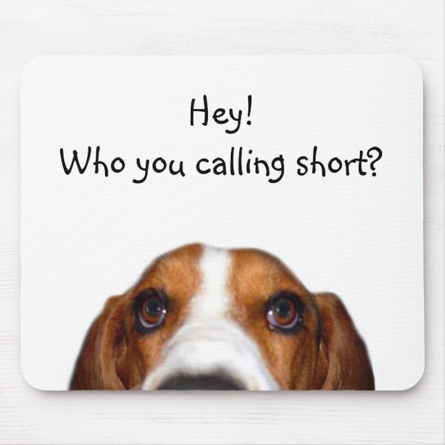 Bassethund i ditt ansikte musmatta (Framsidan)