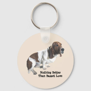 Bassethund Keychain Nyckelring