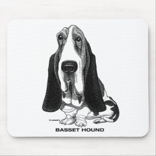 Bassethund Mousepad Musmatta