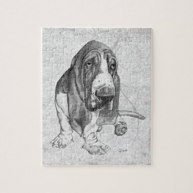 Bassethund Pussel (Vertikal)