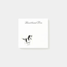 Bassethund som posta-det noterar post-it block