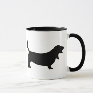Bassethund (svarten) mugg