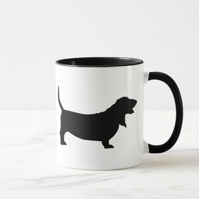 Bassethund (svarten) mugg (Höger)