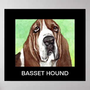 Bassethundaffischer Poster