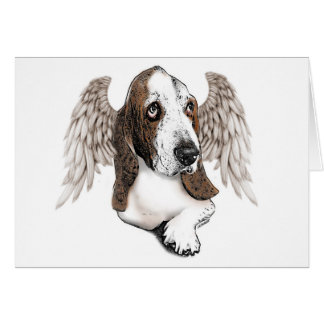 Bassethundängel Hälsningskort