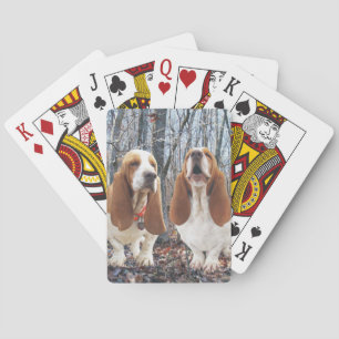 Bassethundar i skogen kortlek