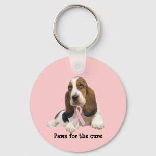 Bassethundbröstcancer Keychain Nyckelring