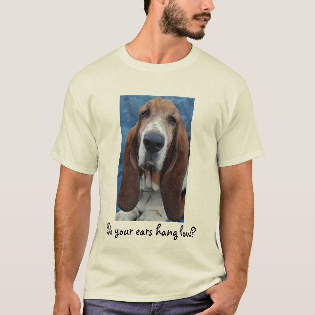 Bassethunden gå i ax manar T-tröja Tee Shirt (Framsida)