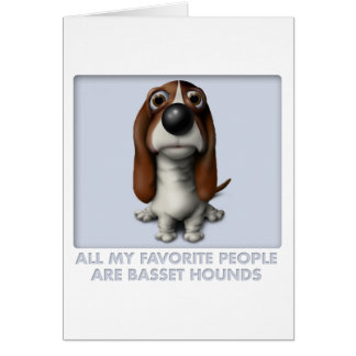 Bassethundfavorit Hälsningskort