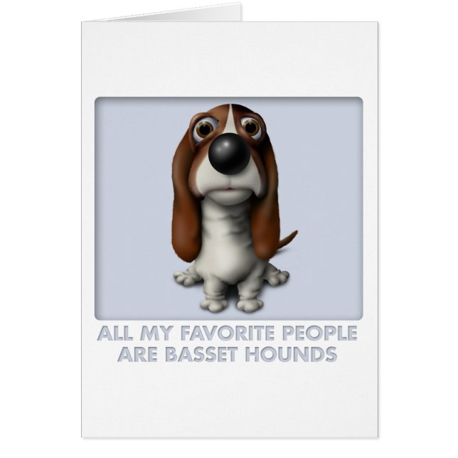 Bassethundfavorit Hälsningskort (Framsidan)