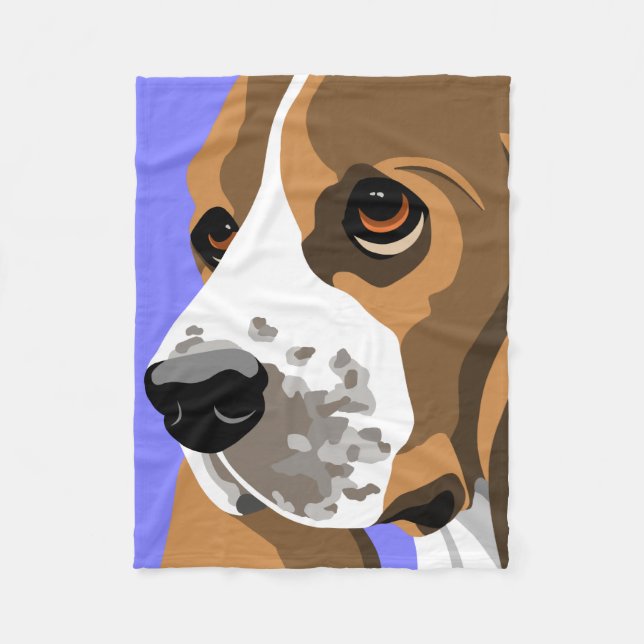 Bassethundgåvor Fleecefilt (Framsidan)