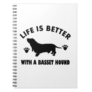 bassethundhund design anteckningsbok