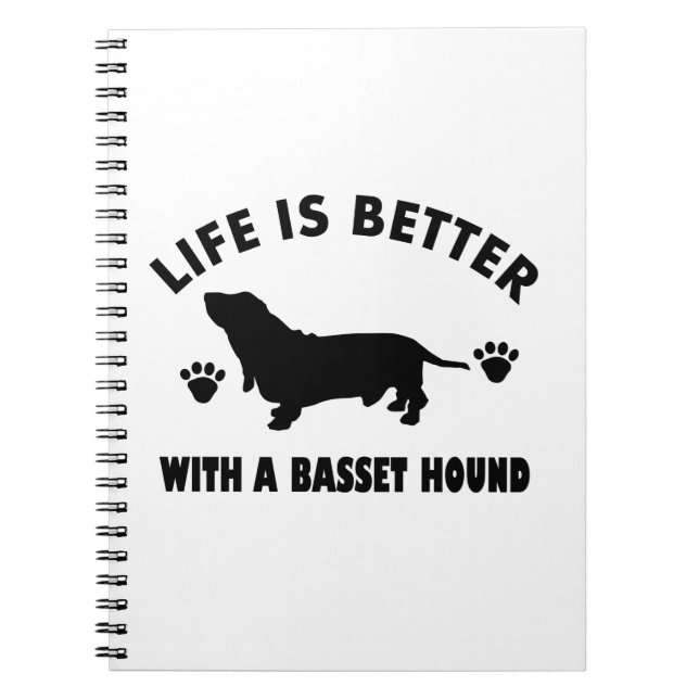 bassethundhund design anteckningsbok (Framsidan)