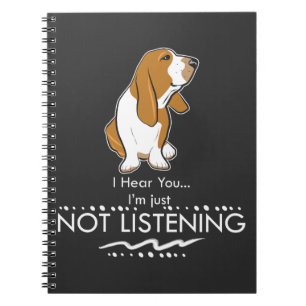 Bassethundhunden - hör dig I-förmiddagen precis Anteckningsbok