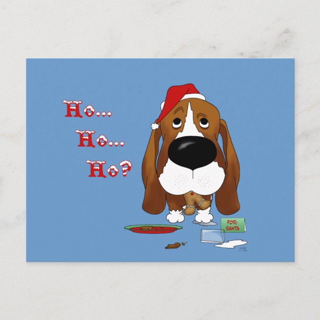 Bassethundjul Helg Vykort (Framsida)