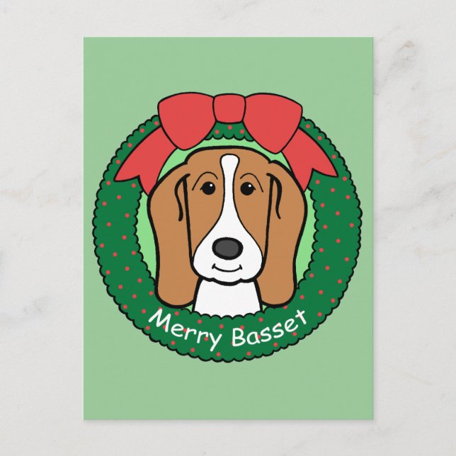 Bassethundjul Helg Vykort (Framsida)