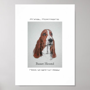 Bassethundkonst Poster